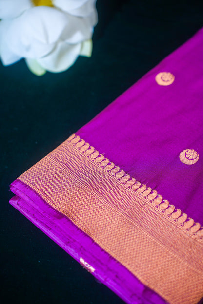 Shatarupa Pure Handwoven Banarasi Silk Saree with Chand booti work