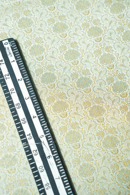 "MCF 22" Banarasi Pista Handloom Tanchui Alfi Jaal Febric
