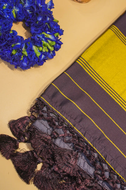 "UTSAV BANARAS 175" Banarasi Elegant Brown Ikat Silk Saree