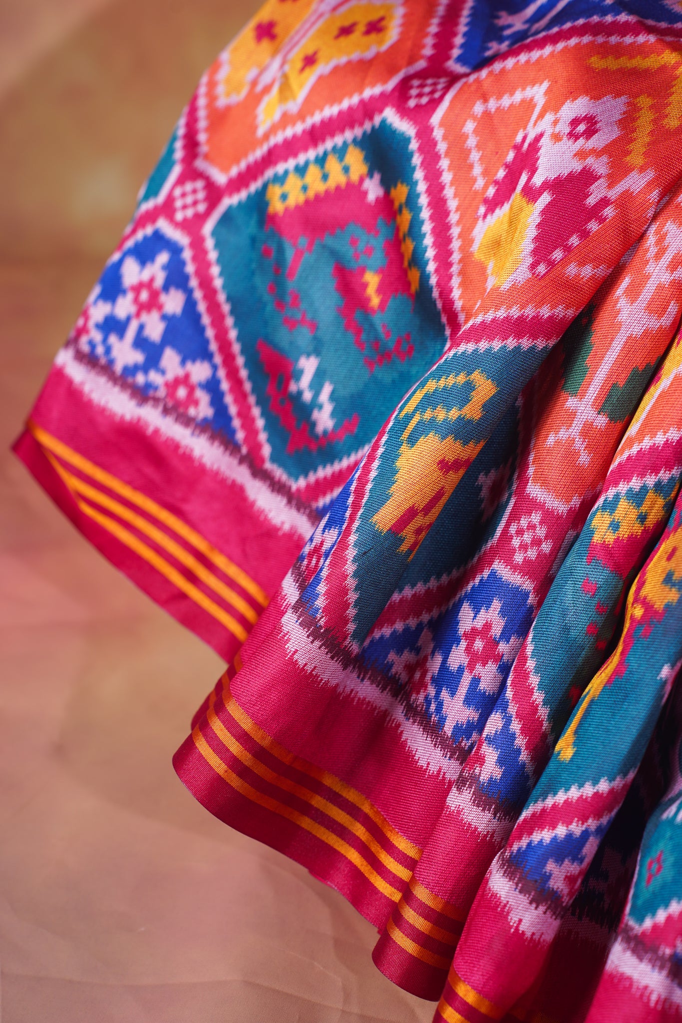"UTSAV BANARAS 219" Banarasi Multi Color Patola Silk Saree