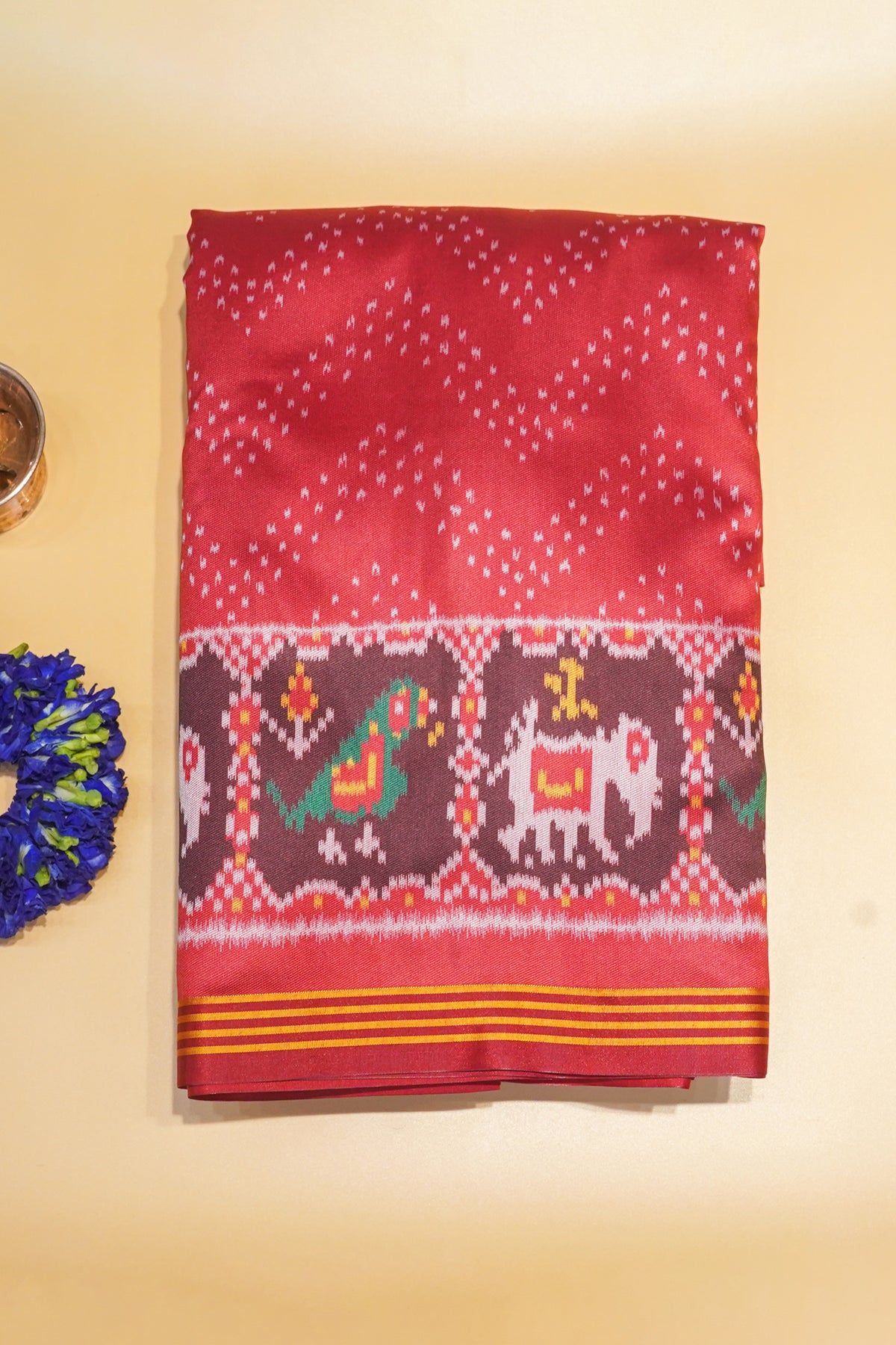 "UTSAV BANARAS 174" Banarasi Vibrant Red Patola Silk Saree