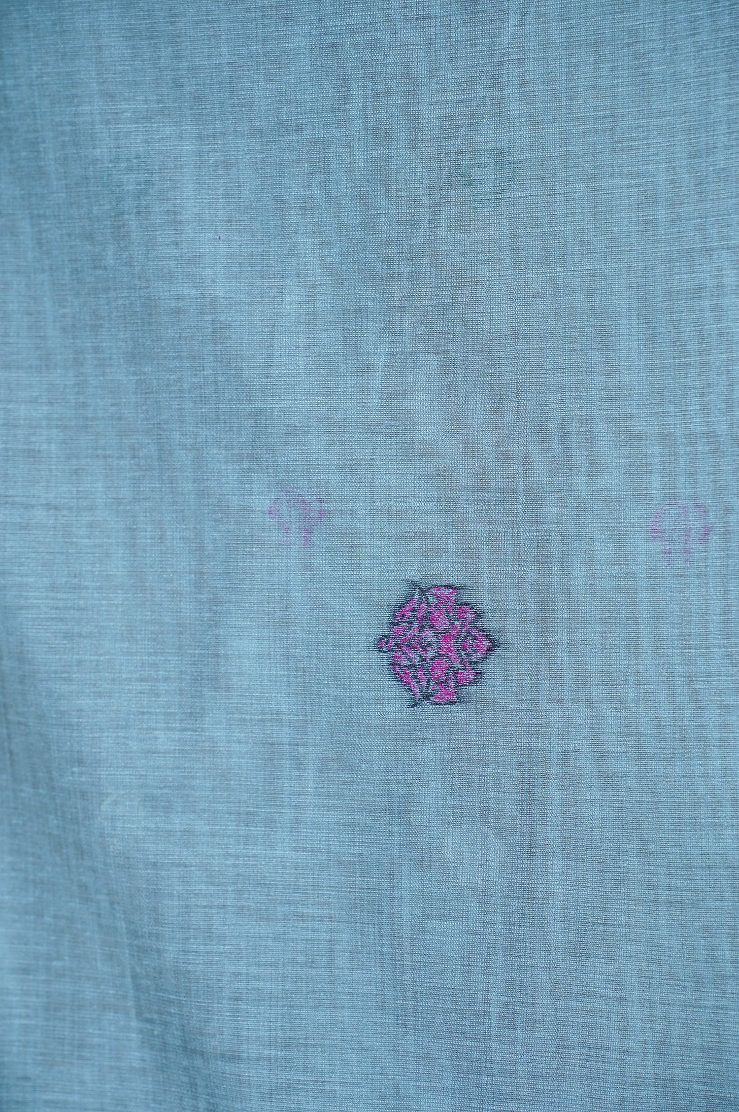 "UTSAV BANARAS 303" Banarasi Grey Chanderi Jamdani Silk Saree with Peacock Narrative Pallu