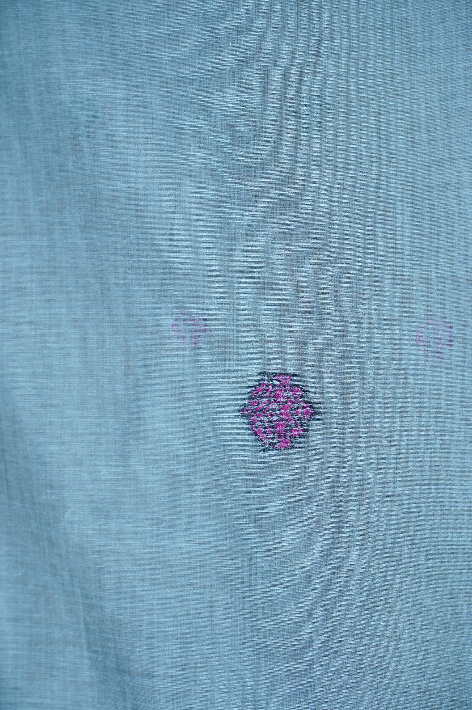 "UTSAV BANARAS 303" Banarasi Grey Chanderi Jamdani Silk Saree with Peacock Narrative Pallu