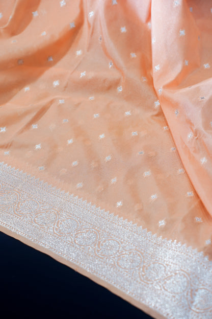 Banarasi Khaddi Georgette Soft Silk Saree with Zari Work