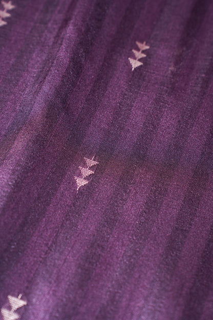 "UTSAV BANARAS 211" Banarasi Elegant Purple Raw Mango Silk Saree With Zari Buta