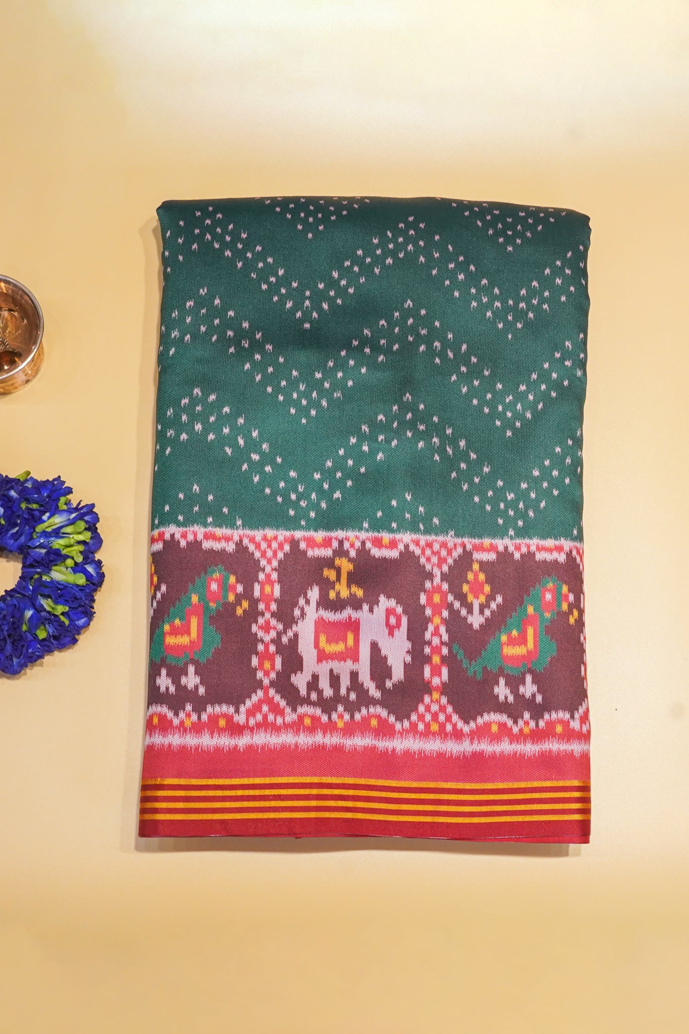 "UTSAV BANARAS 173" Banarasi Rich Green Patola Silk Saree