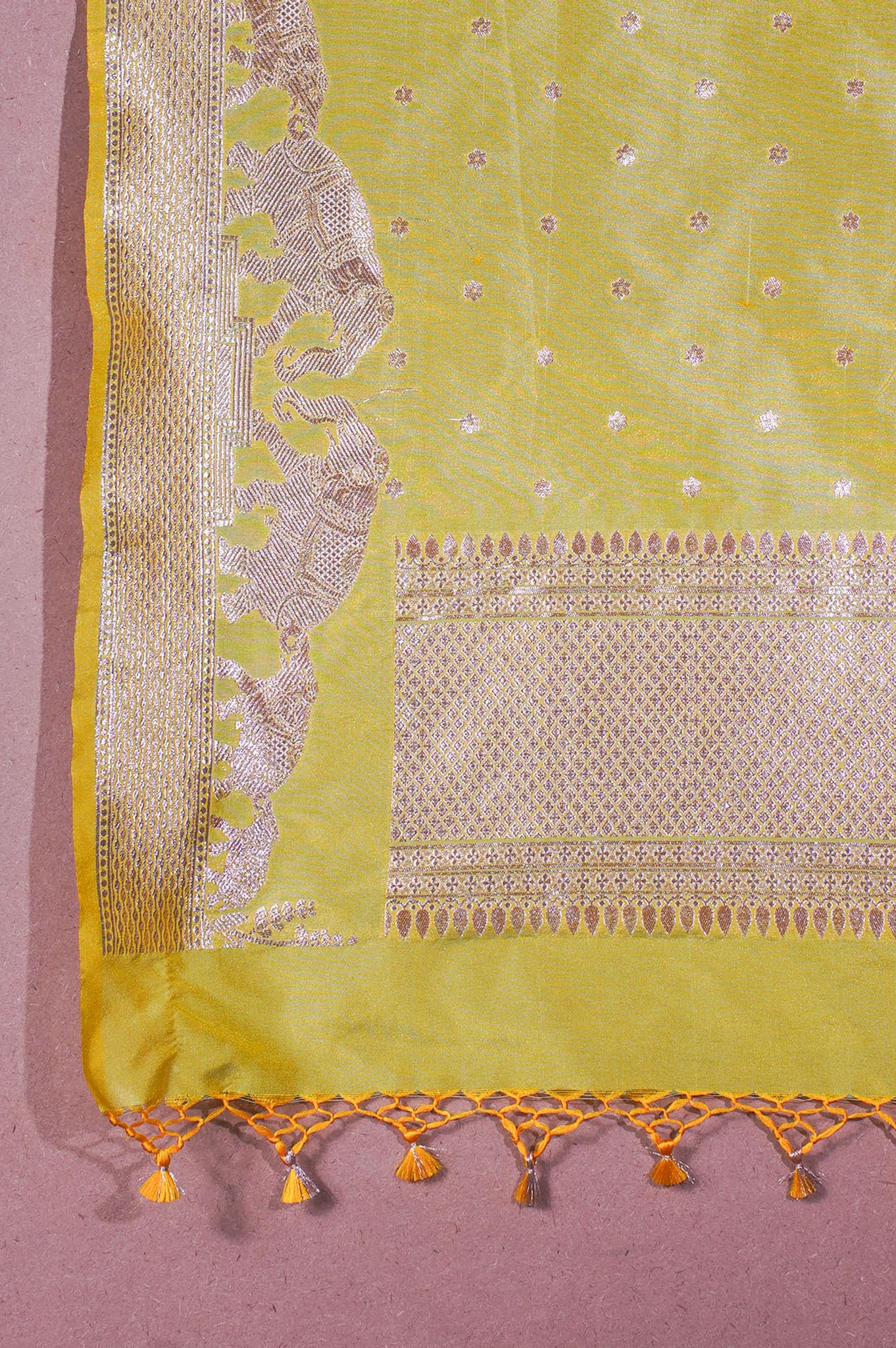 "MCD 002" Banarasi Shikargah Vegan Silk Dupatta
