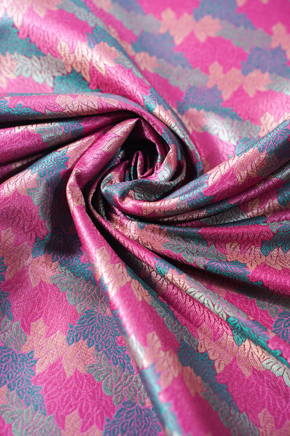 "MCF 31" Banarasi Multicolor Handloom Rangkat Fabric