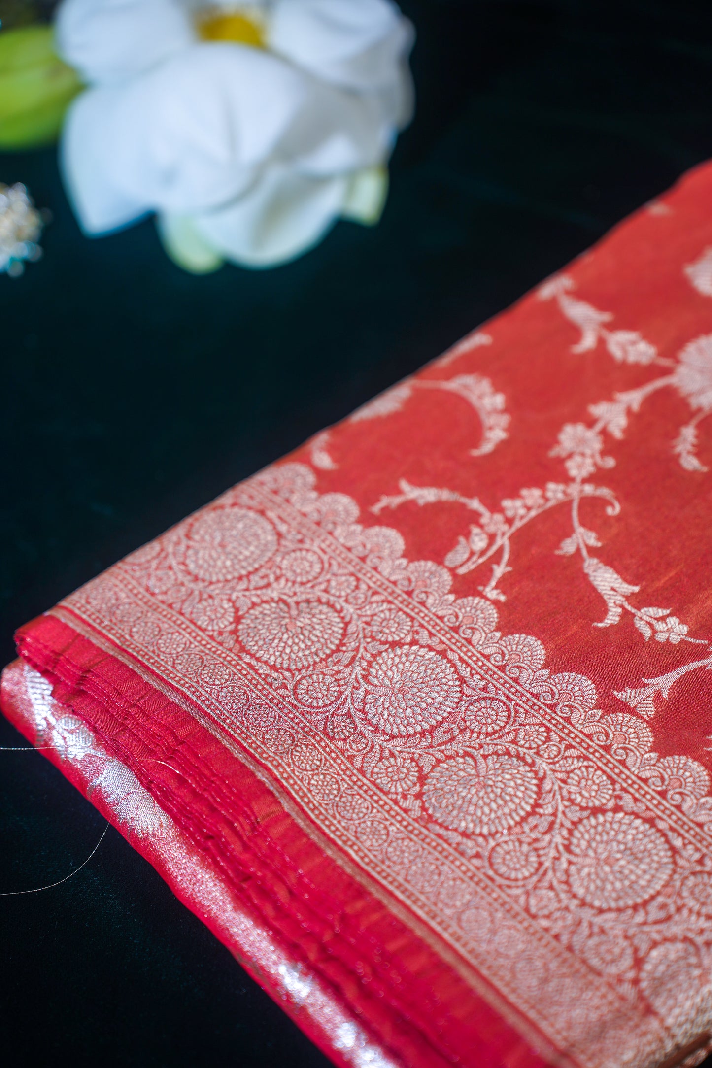 Red Banarasi Silk Saree