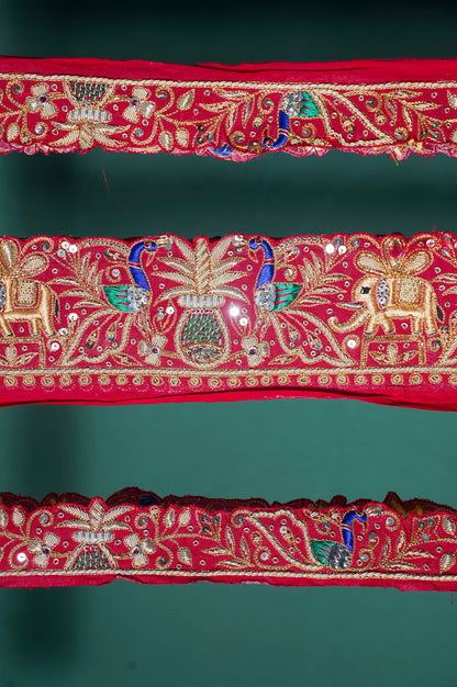 Founder Choice 045: Pure Bandhani Gajji Silk Saree with Meenakari Body, Bird Floral Border &amp; Zardozi Belt (Silk Certified)