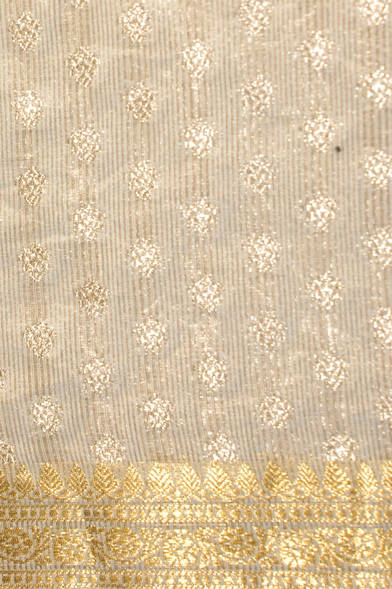 "Virasat 250" Banarasi Silver-Gold Tone Pure Katan Tissue Silk Saree