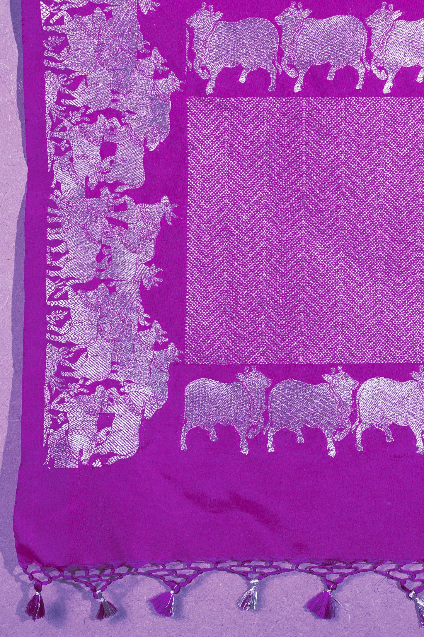 "MCD 007" Banarasi Moov Shikargah Vegan Silk Dupatta