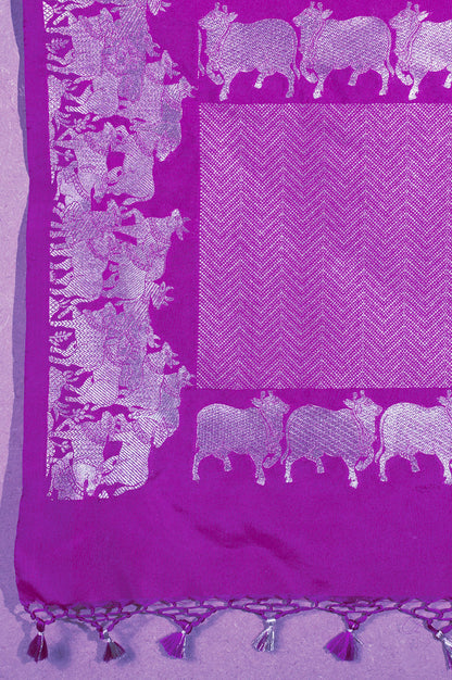 "MCD 007" Banarasi Moov Shikargah Vegan Silk Dupatta
