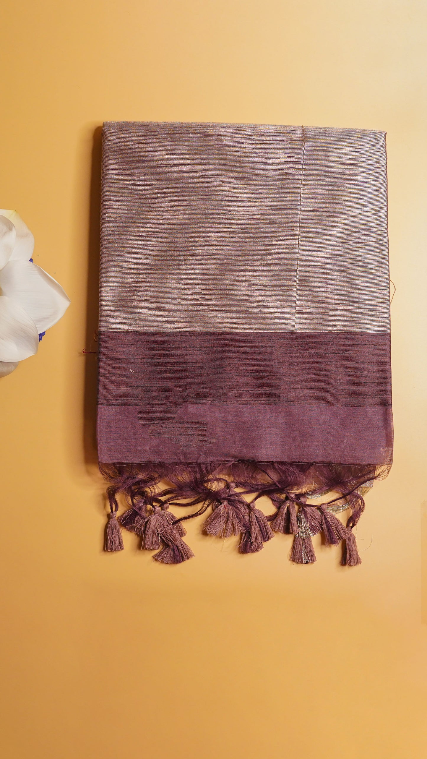 "UTSAV BANARAS 125" Banarasi Cherry Linen Upada Butta Silk Saree