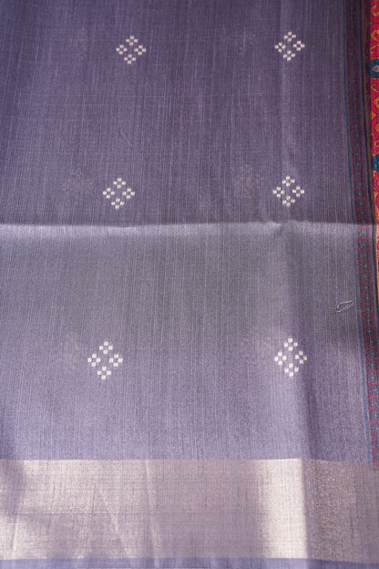 "UTSAV BANARAS 208" Banarasi Madhuvan Tusser Hand Brushing Printed Saree