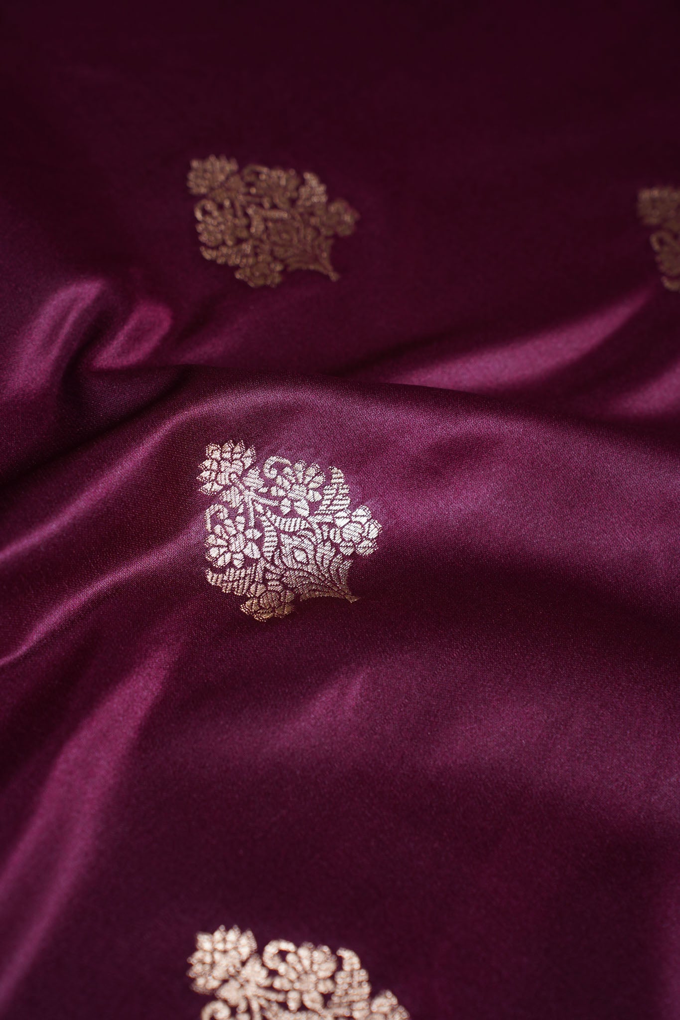"MCF 12" Banarasi Onion Handwoven Brocade Buta Fabric