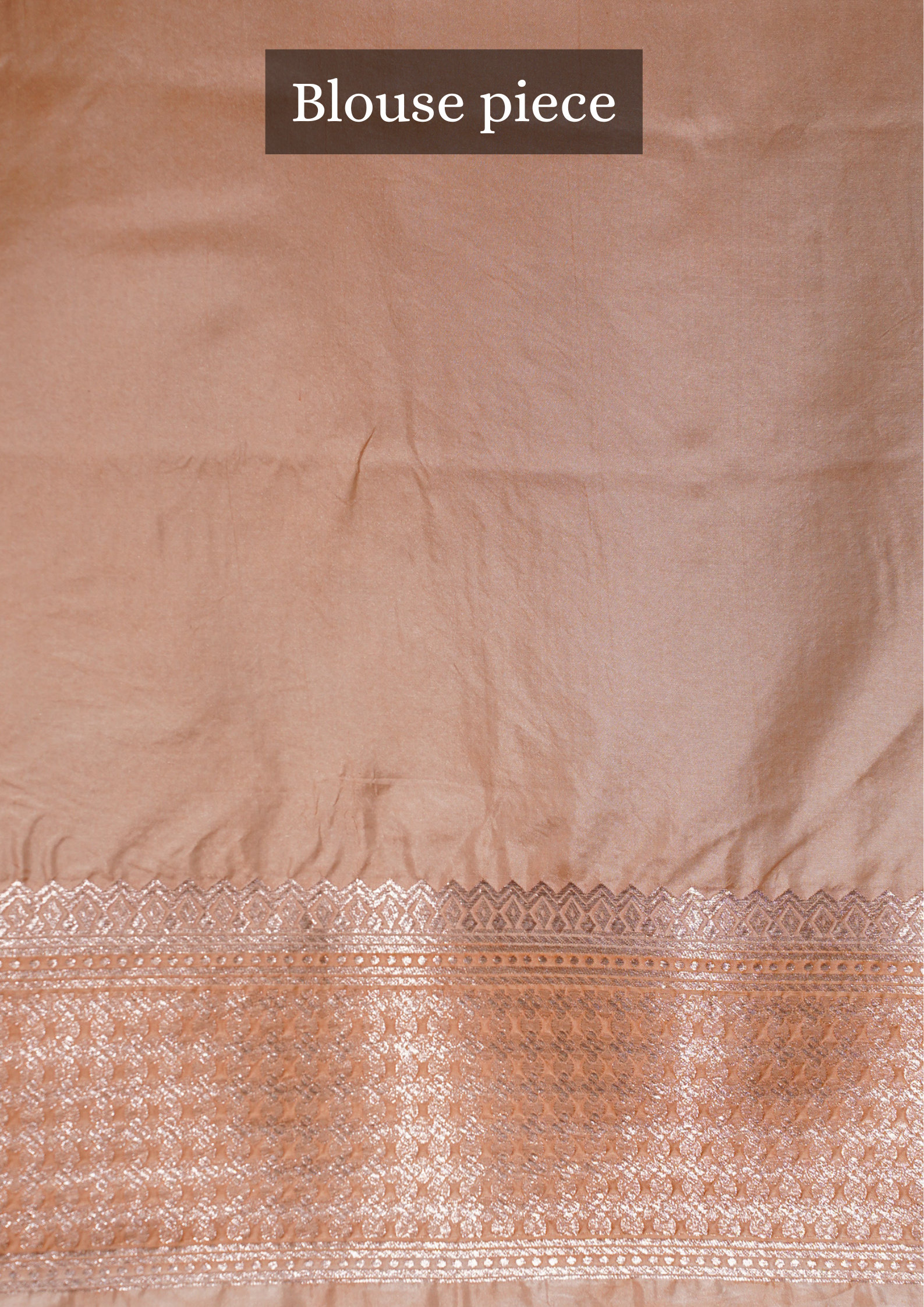 VIRASAT 337: Pastel Orange Pure Handloom Katan Silk Saree with Zari Shikargah &amp; Meenakari Work - Silk Mark Certified