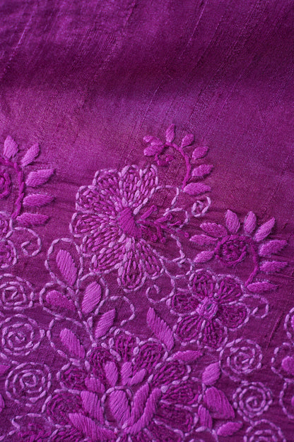 "Founder Choice 007" Banarasi Elegant Magenta Pure Silk Saree With Resham &amp; Zari Butis