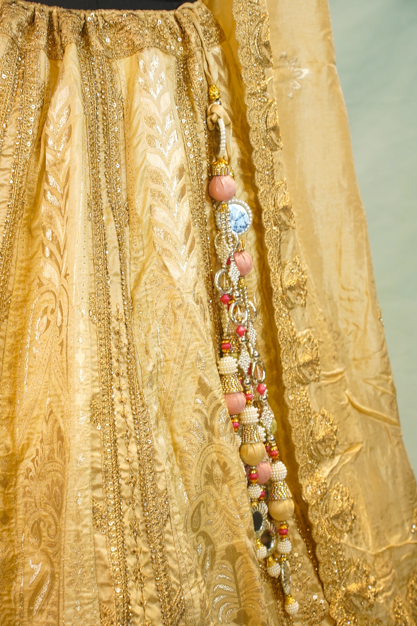 "MANSI 018" Banarasi Traditional Silk Lehenga With AD Work