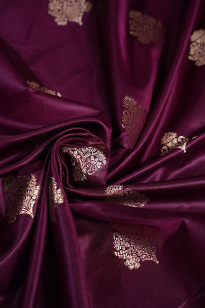 "MCF 12" Banarasi Onion Handwoven Brocade Buta Fabric