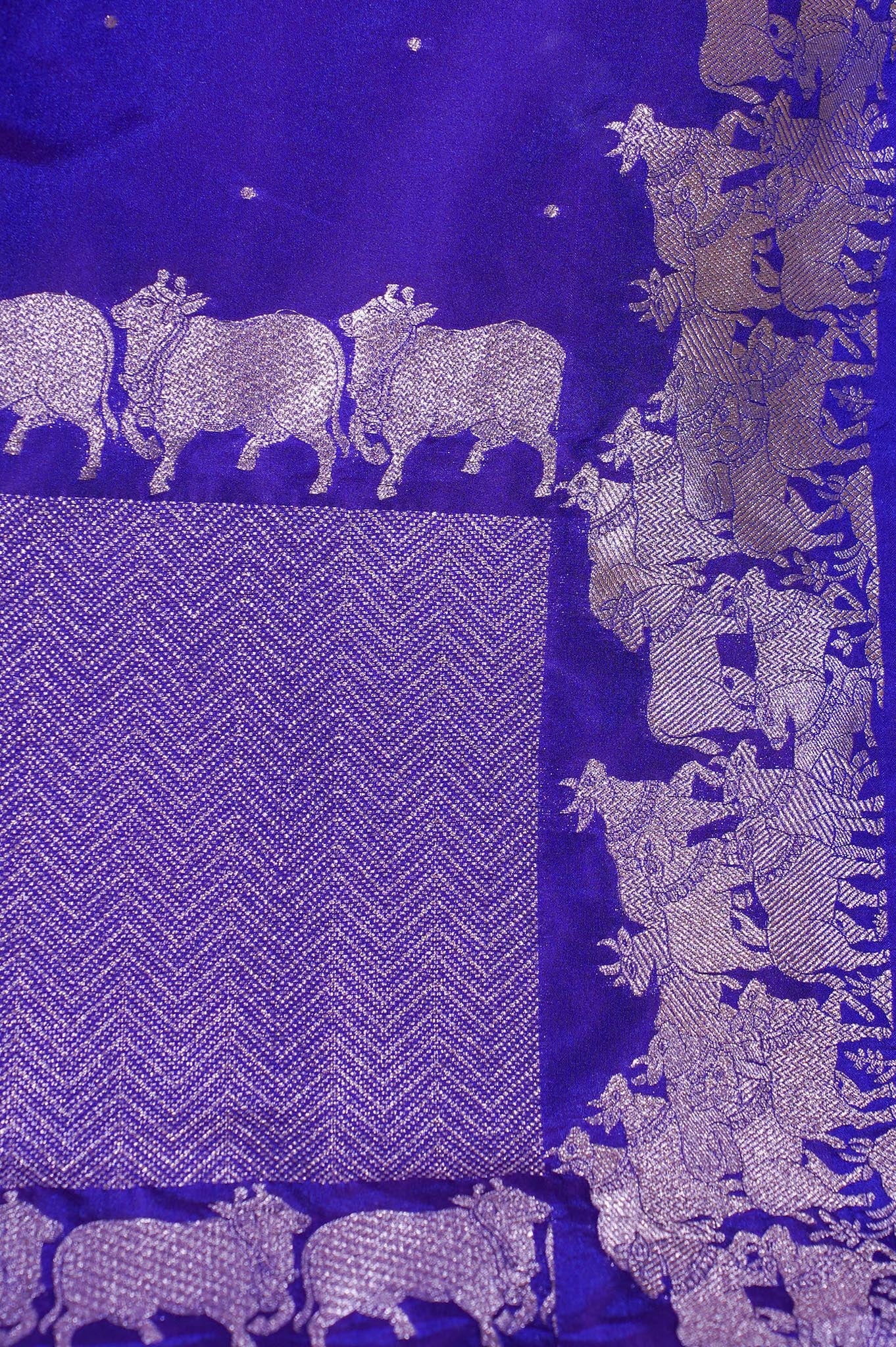 "MCD 001" Banarasi Purple Shikargah Vegan Silk Dupatta
