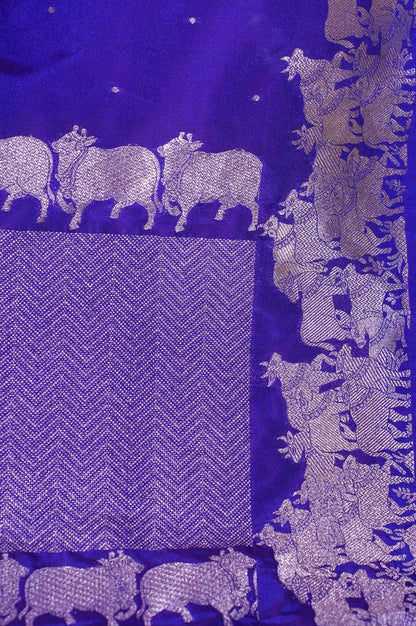 "MCD 001" Banarasi Purple Shikargah Vegan Silk Dupatta