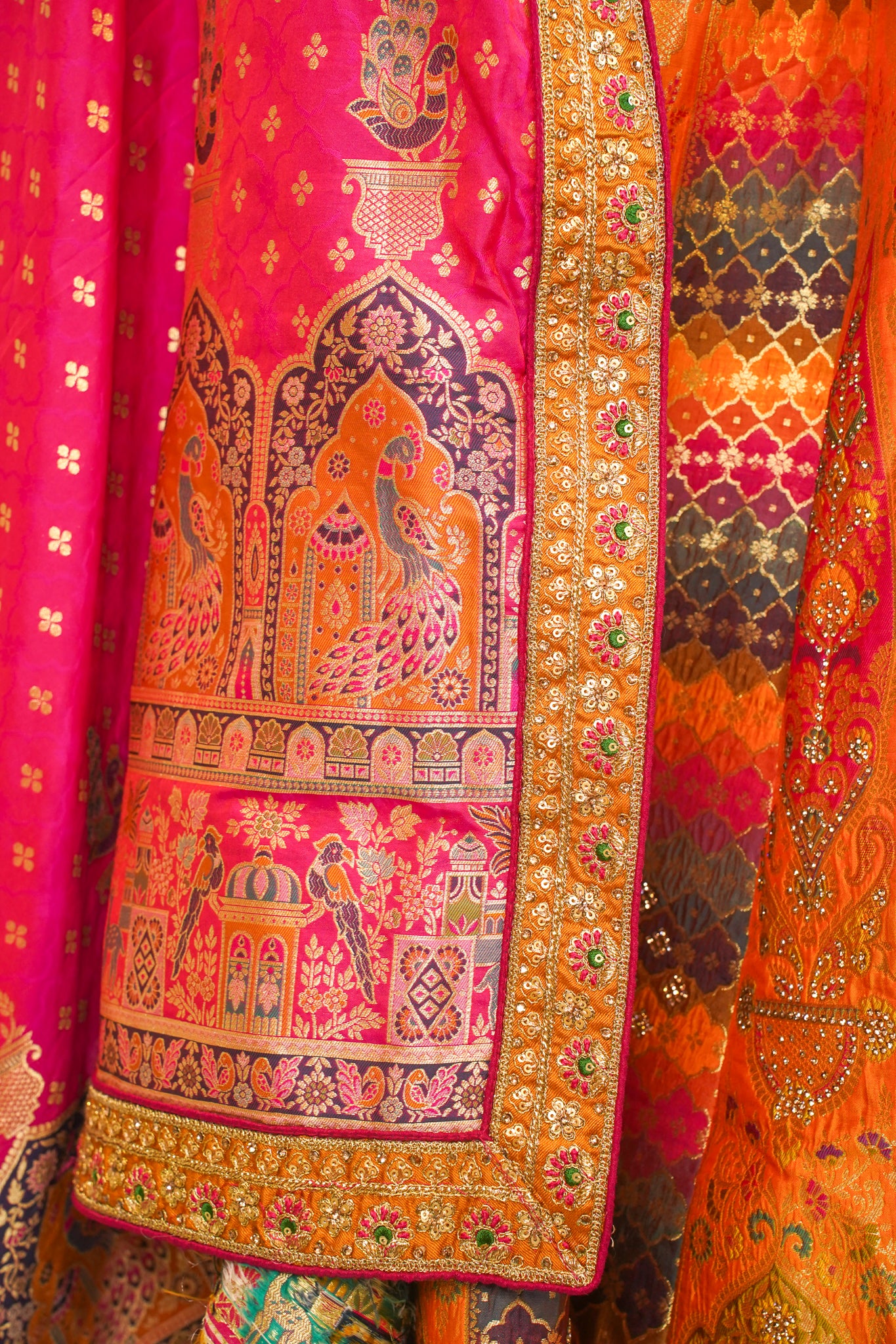 "MANSI 029" Banarasi Traditional Silk Lehenga with Cutwork Border & AD Embellishments