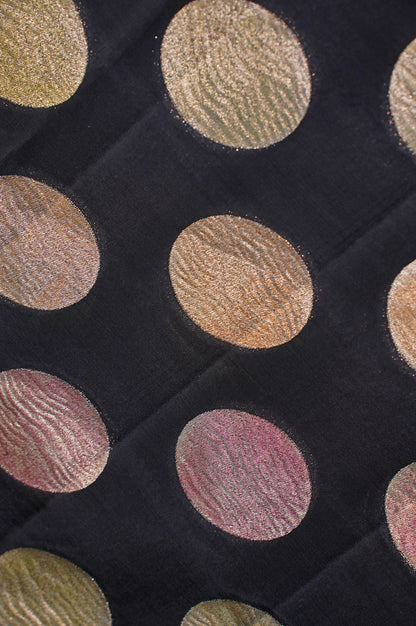 VIRASAT 343: Banarasi Black Rangkat Pure Silk Saree