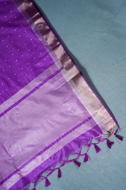 "UTSAV BANARAS 231" Banarasi Magenta Tusser Silk Saree