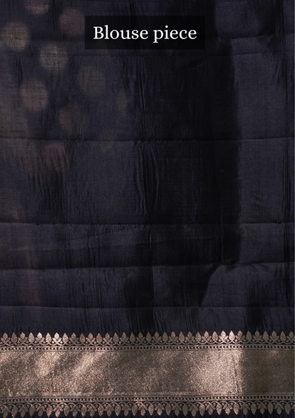 VIRASAT 343: Banarasi Black Rangkat Pure Silk Saree