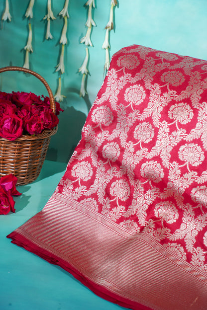 "VIRASAT 203" Nita Ambani Handwoven Banarasi Jaal Silk Saree