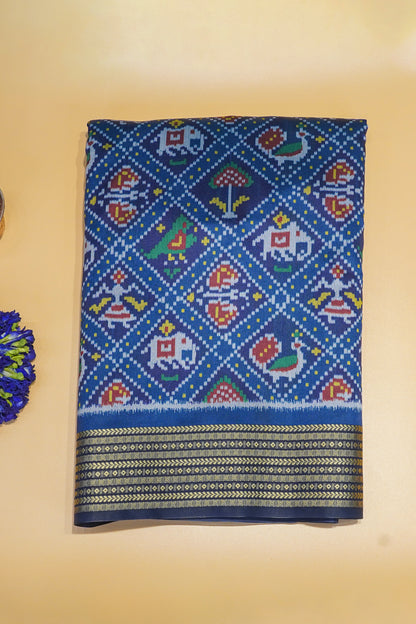 "UTSAV BANARAS 171" Banarasi Elegant Royal Blue Patola Silk Saree