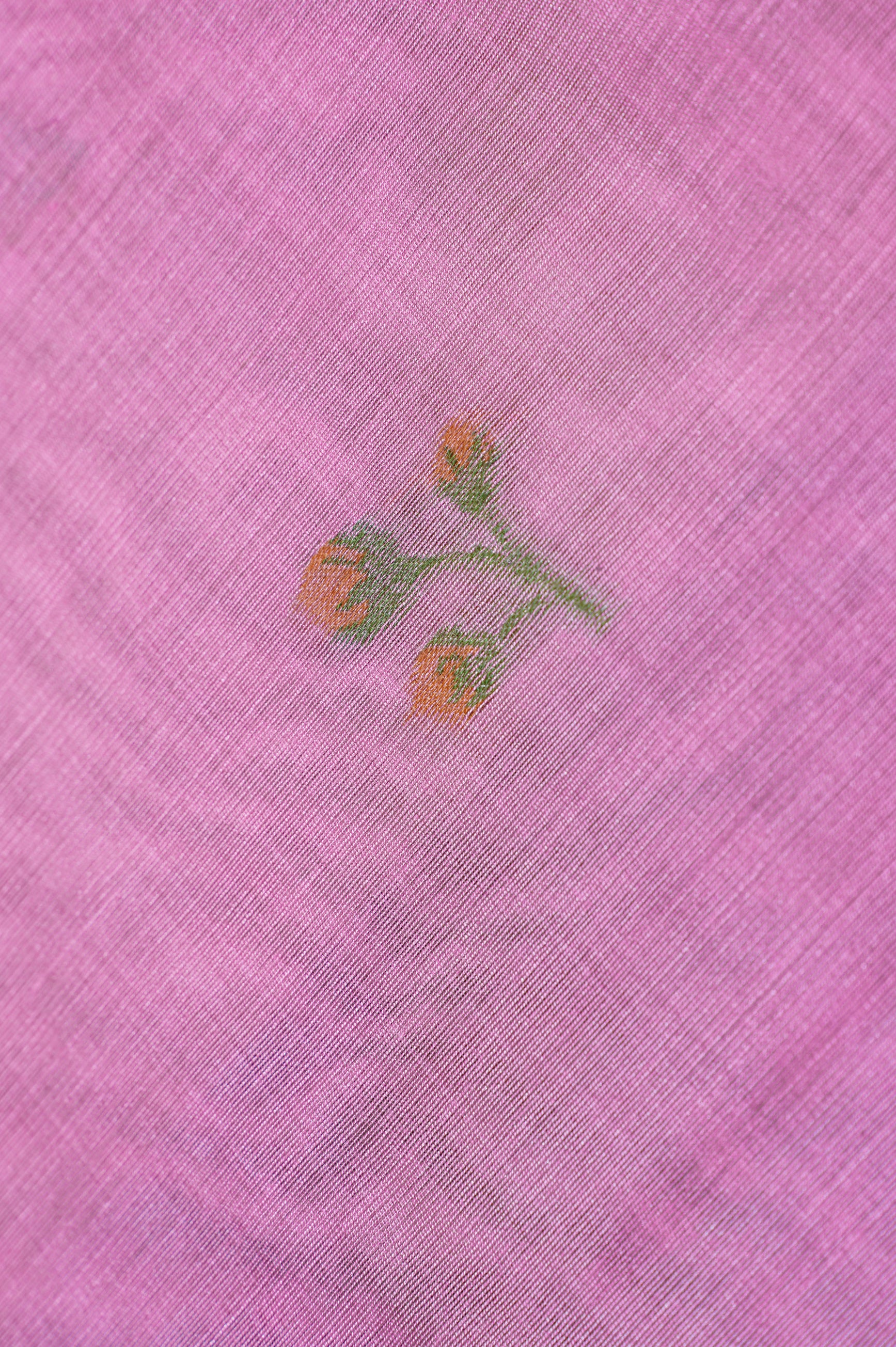 "UTSAV BANARAS 301" Banarasi Baby Pink Chanderi Jamdani Silk Saree with Floral Scallop Pallu