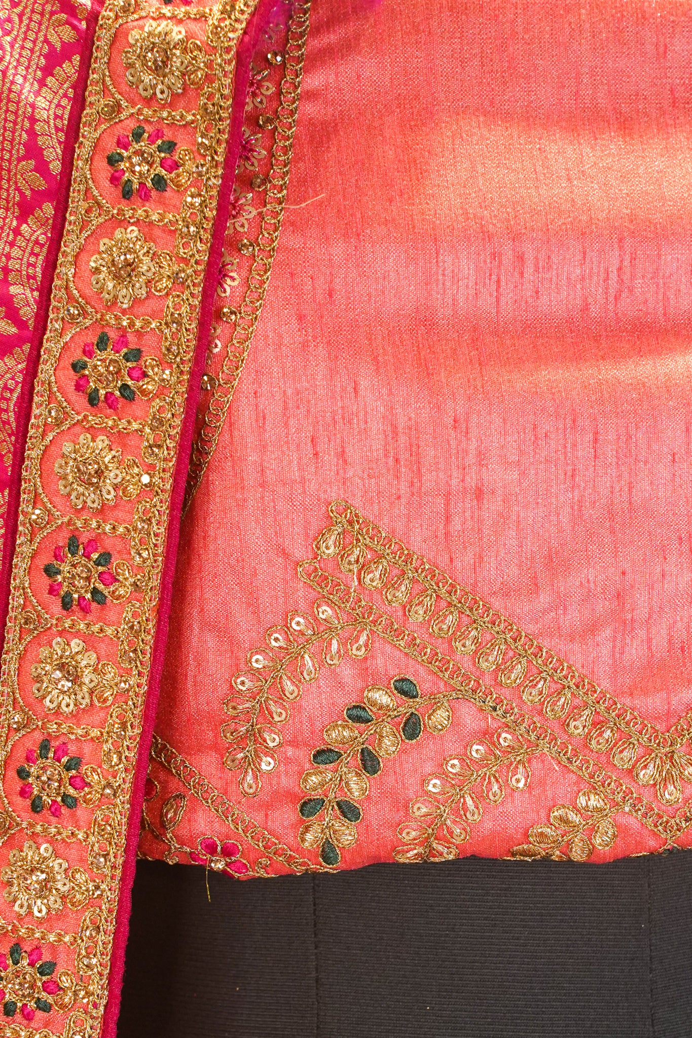 "MANSI 028" Banarasi Traditional Silk Lehenga with Cutwork Border & AD Embellishments