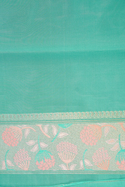"Utsav Banaras 64A" Banarasi Silk Saree in Soft Peach Pink with Intricate Zari Weave & Contrast Border