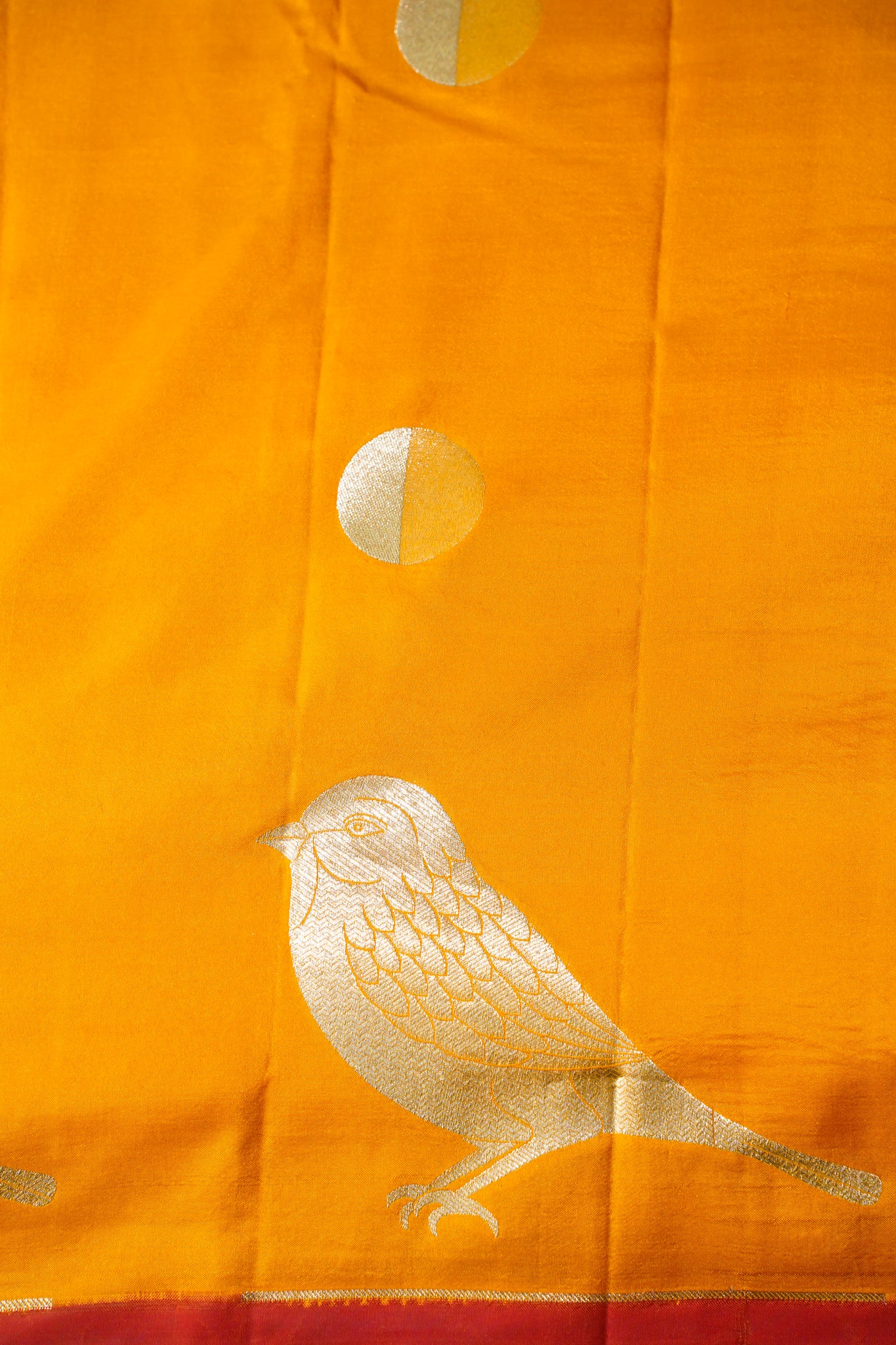 VIRASAT 349: Banarasi Mustard Handloom Pure Silk Saree
