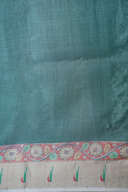 "Founder Choice 020" Banarasi Auspicious Green Paithani Pure Silk Saree with Matsya (Fish) Motifs