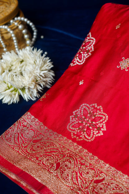 Red Banarasi Silk Saree