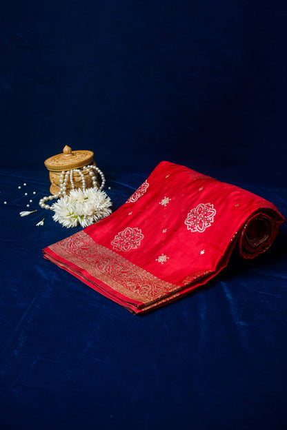 Red Banarasi Silk Saree