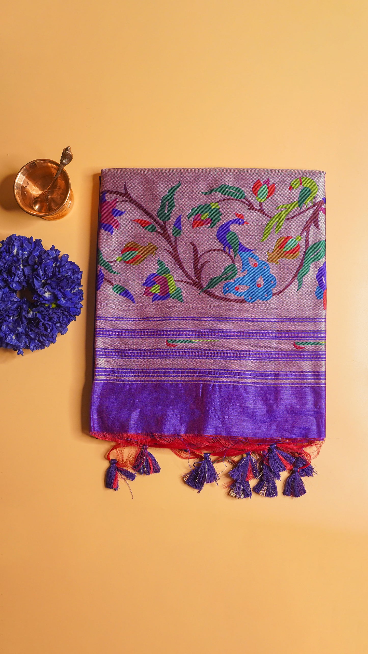 "UTSAV BANARAS 101" Banarasi Peacock Pethani Silk Saree
