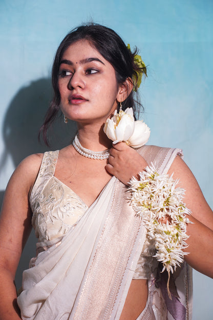 "Virasat 274" Banarasi Pashmina Silk Saree Meenakari With Kadwa Work (Customized Color)