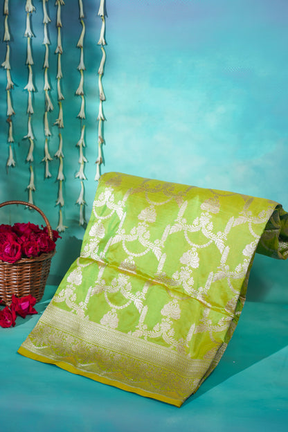 "VIRASAT 168A" Purple Pure Banarasi Katan Uppada Saree