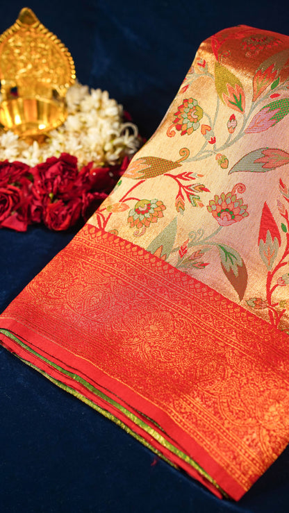 "UTSAV BANARAS 159" Banarasi Rich-Gold Kanjivaram Silk Saree