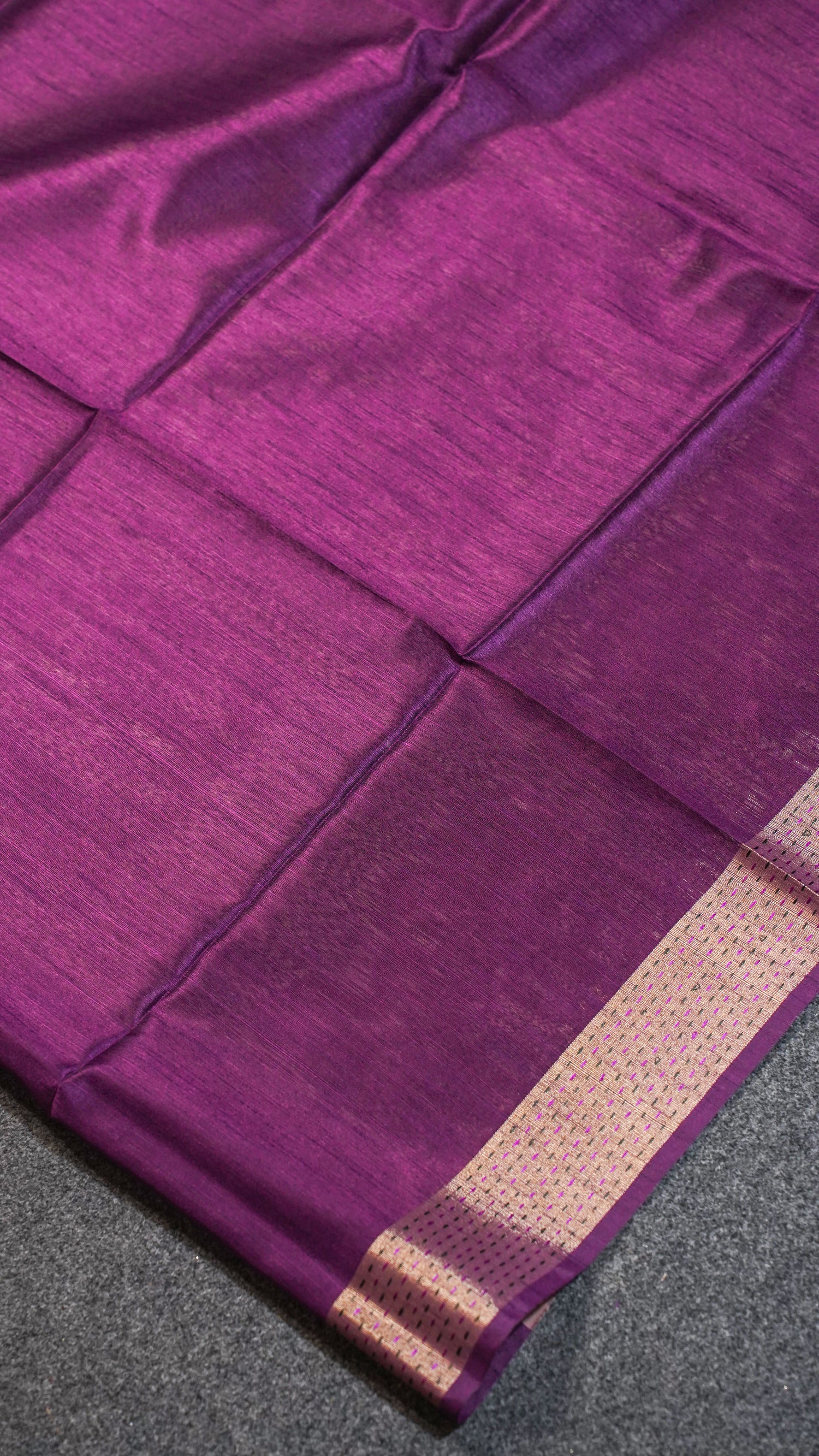 "UTSAV BANARAS 114" Banarasi Dark Purple Madhubani Silk Saree