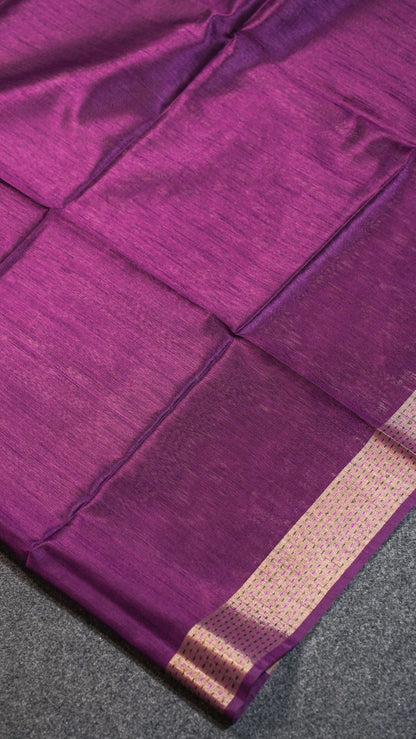 "UTSAV BANARAS 114" Banarasi Dark Purple Madhubani Silk Saree