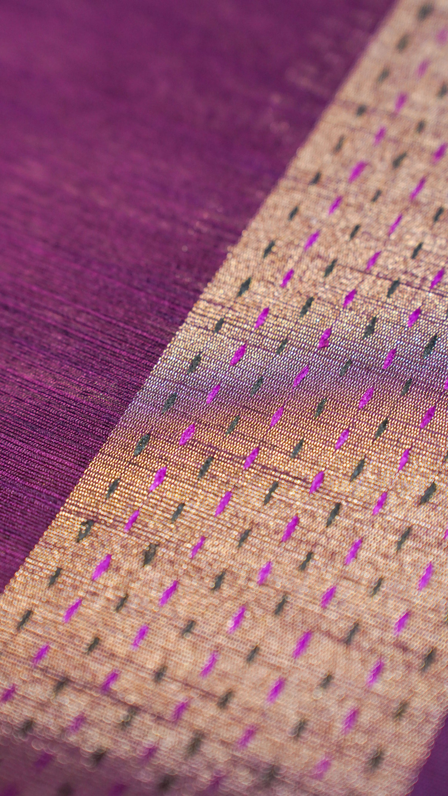"UTSAV BANARAS 114" Banarasi Dark Purple Madhubani Silk Saree