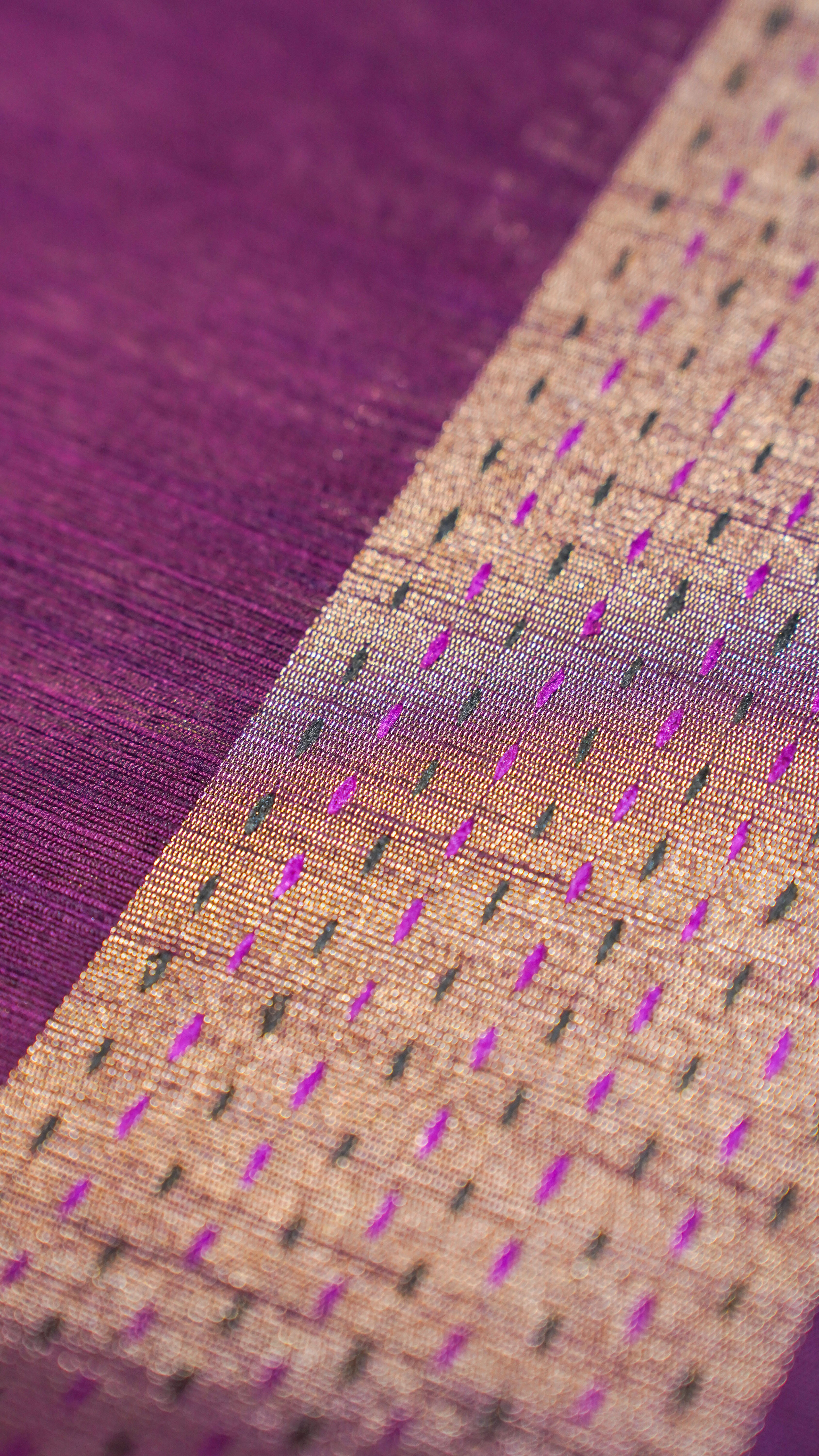 "UTSAV BANARAS 114" Banarasi Dark Purple Madhubani Silk Saree