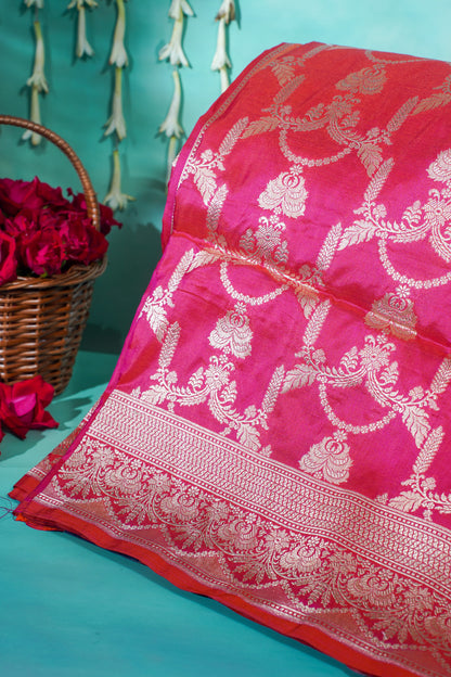 "VIRASAT 168A" Purple Pure Banarasi Katan Uppada Saree