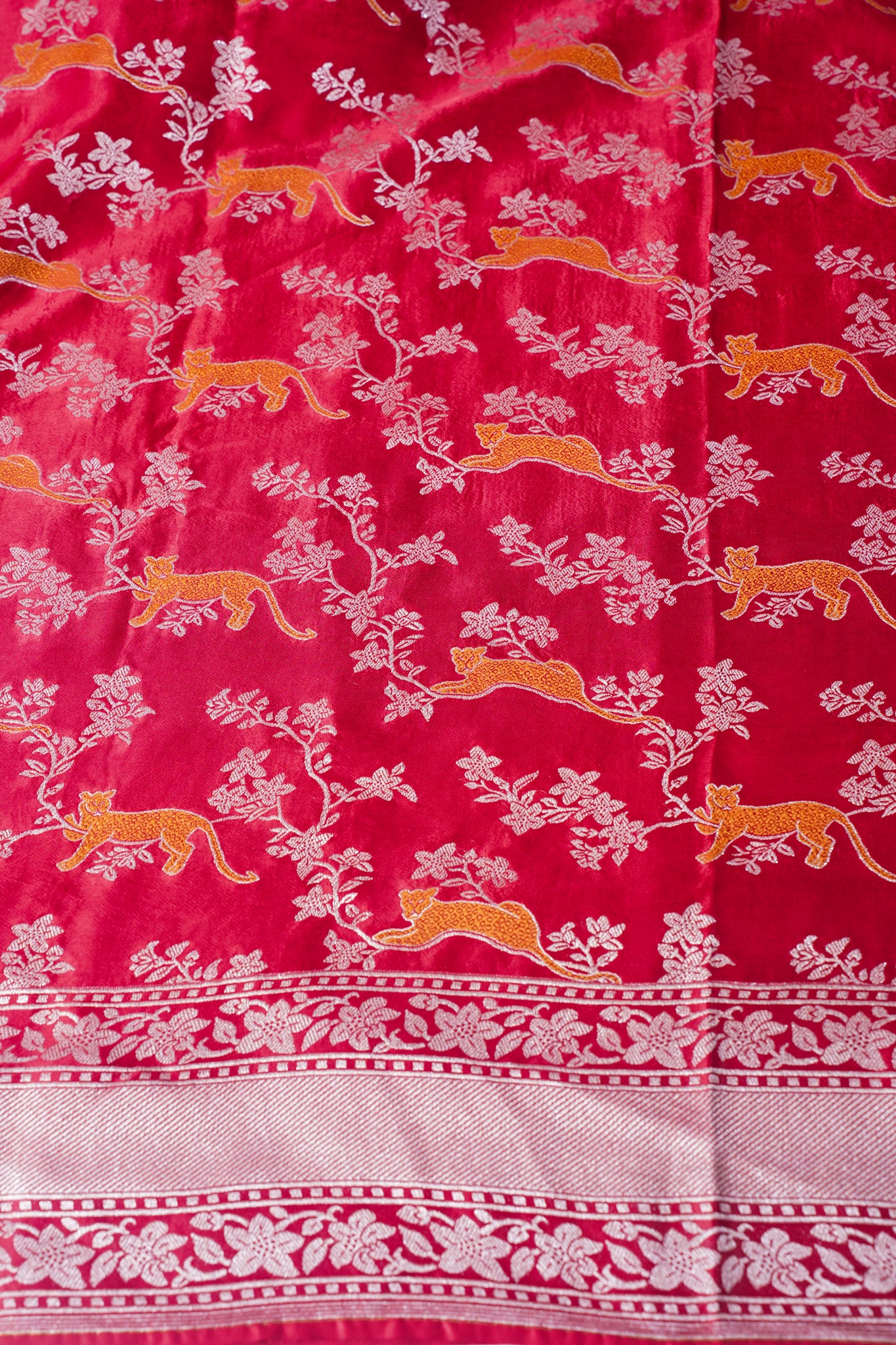 "WAAH BANARAS 016" Banarasi Masaru Silk Saree With Tested Zari and Twisted Yarn