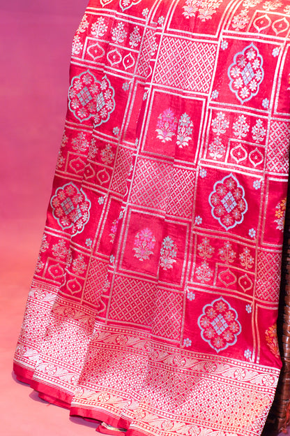 "Virasat 270" Banarasi Meenakari Uppada Silk Saree